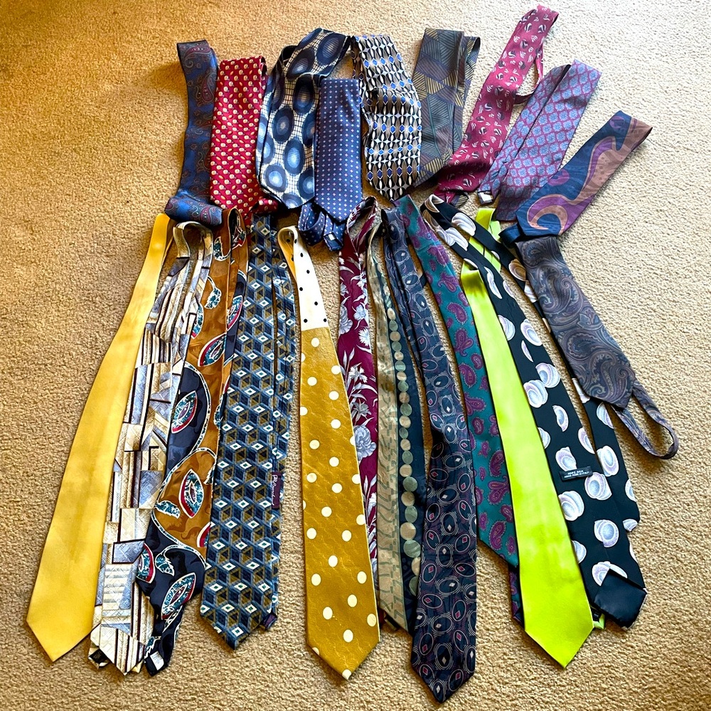 21 Vintage All Silk Neck Ties
